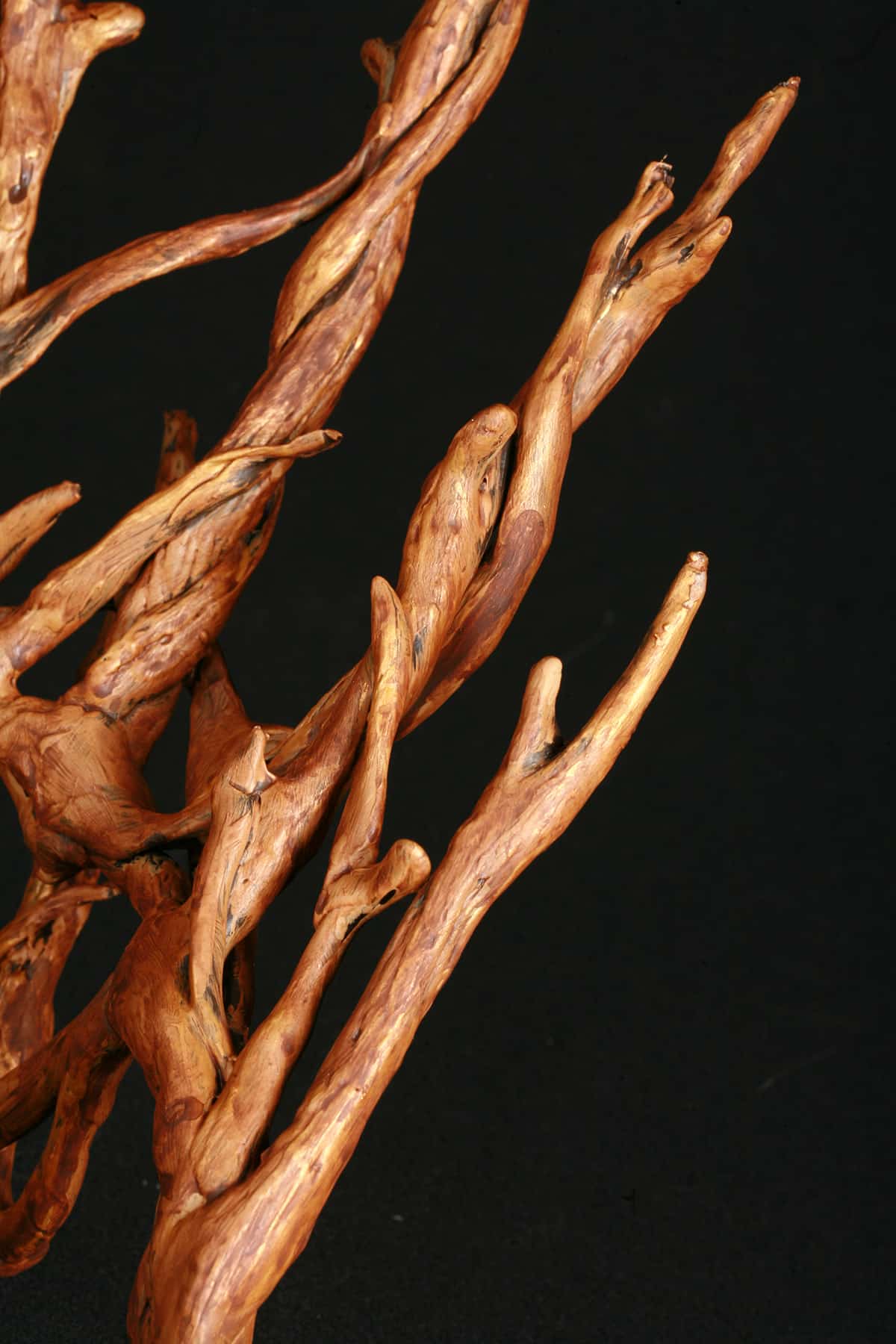 A plastic replica of a Thranduil crown - from The Hobbit -painted to look realistically like wooden twigs.