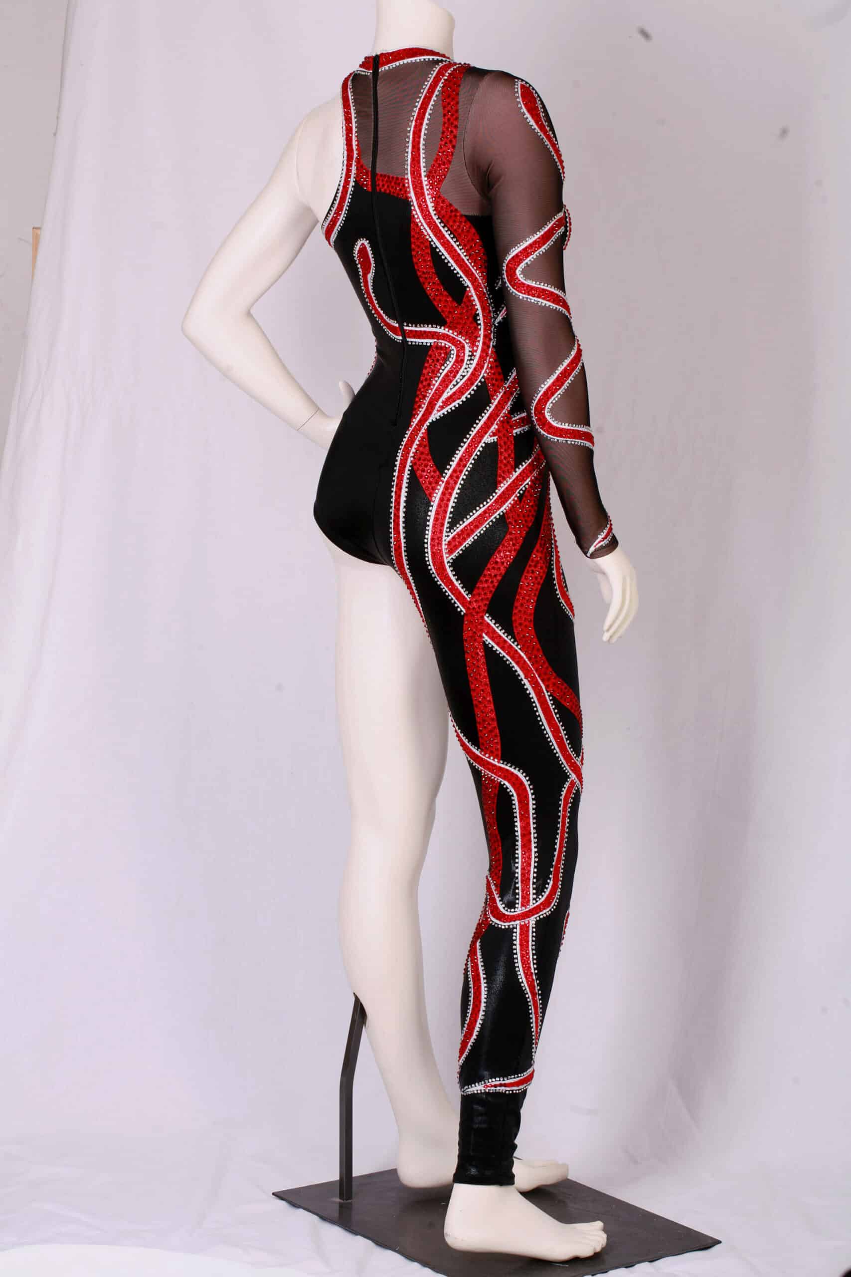 The back of the Taylor Swift Reputation Era Snakes bodysuit on a mannequin.