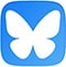 Bluesky logo - a blue stylized icon.